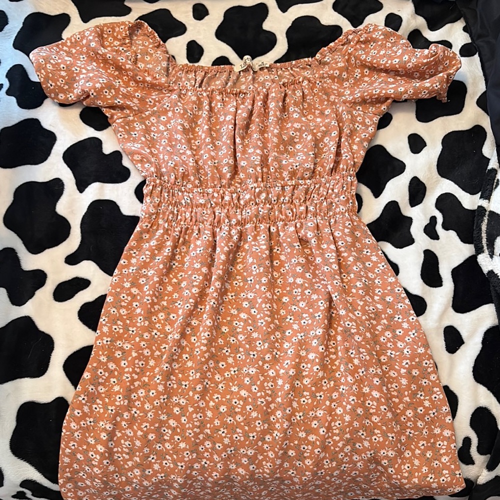 Floral Orange Dress